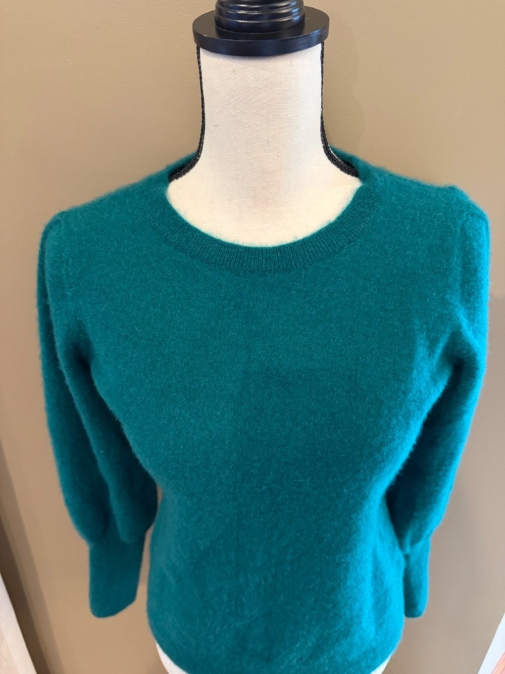 Boston Proper Cashmere Puff Sleeve Sweater, Classy Elegant, Size Medium - Picture 2 of 11